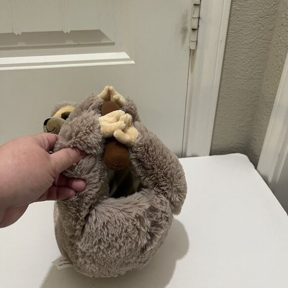 PTI Group Hanging Sloth Plush Basket Decor Halloween Easter Tan 13" 2020 - Picture 7 of 9